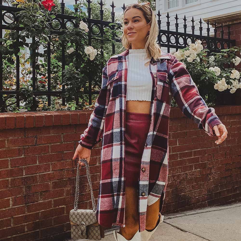 Madeline Long Plaid Shacket