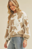 Zoe Animal Print Fur Pullover