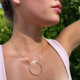 Hailey's 18k Gold Filled Circle Pendant and Chain