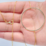 Hailey's 18k Gold Filled Circle Pendant and Chain