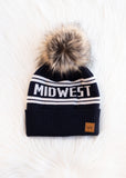 Navy & White Midwest Pom Hat